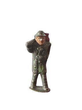 Barclay Manoil Traveling Hobo Lead Figure 1950s Vintage Lead Toy 1.75" Tall